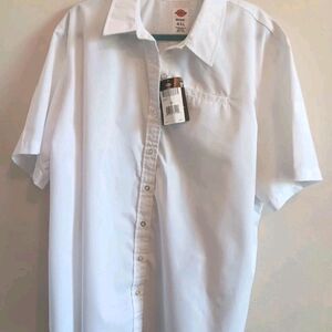 Dickies Shirt  Women's sz 4XL, White Button Up Work wear Casual Occupational NWT